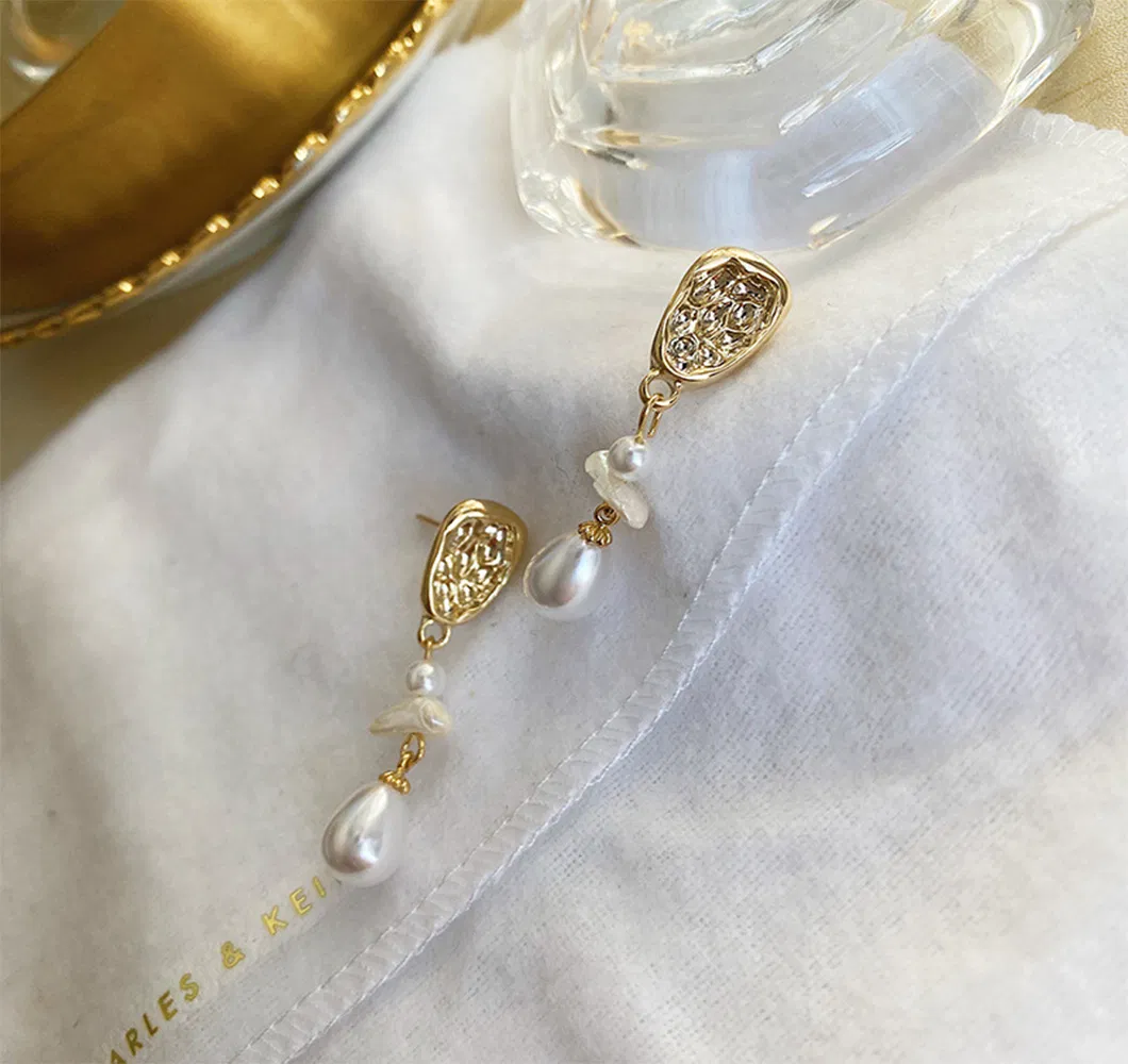 Gold Plated Pearl Earrings