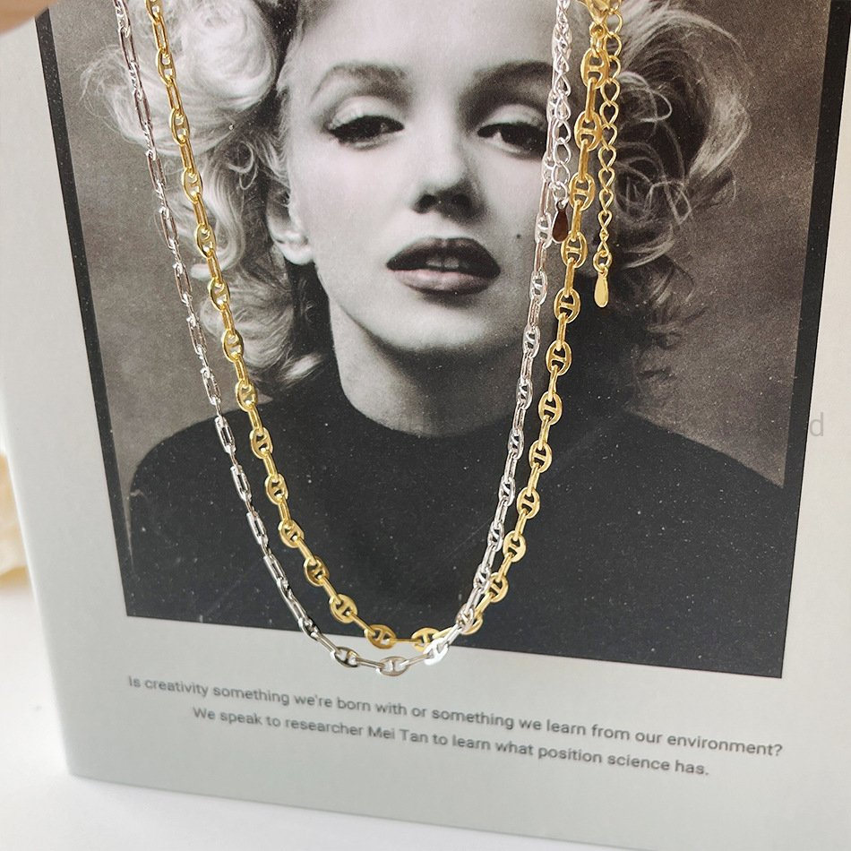 Fashion Simple Japanese Pig Nose Chain Factory Wholesale Necklace