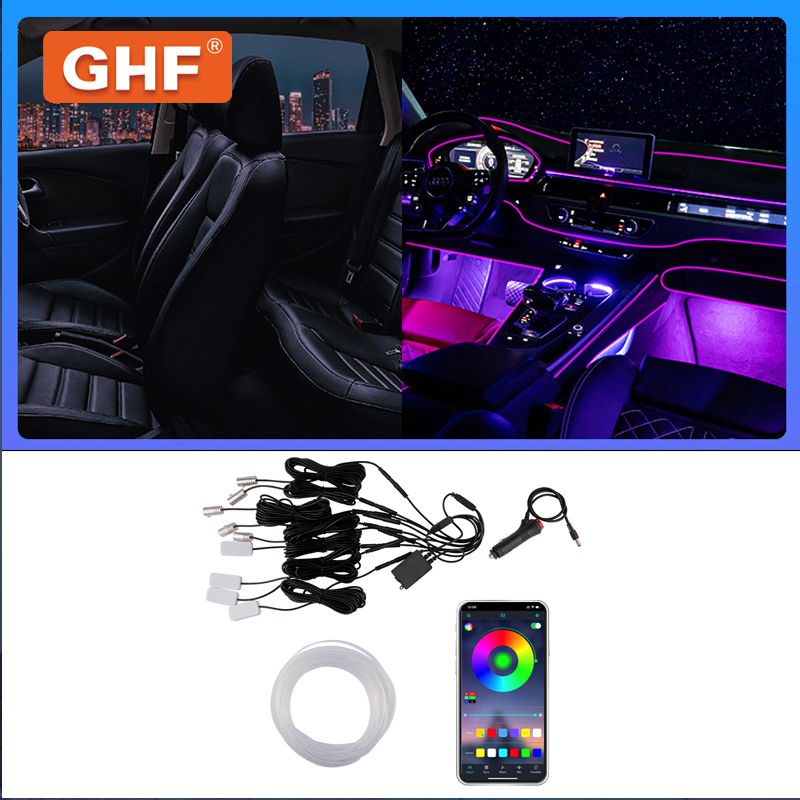 Wholesale Price Ambient Lamp Car Decoration RGB Flexible Light APP Control Car Foot Pad Decorative Car LEDs Interior Lights Headlight