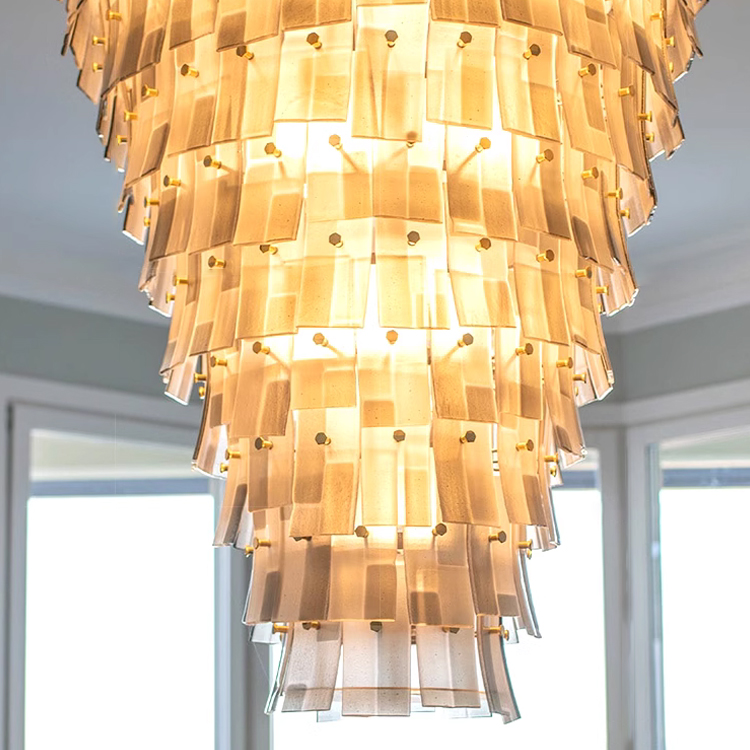 Custom Made Indoor Crystal LED Touch Control 5-Year Warranty Modern Luxury Chandelier Pendant Light Fixture for Hotel Lobby