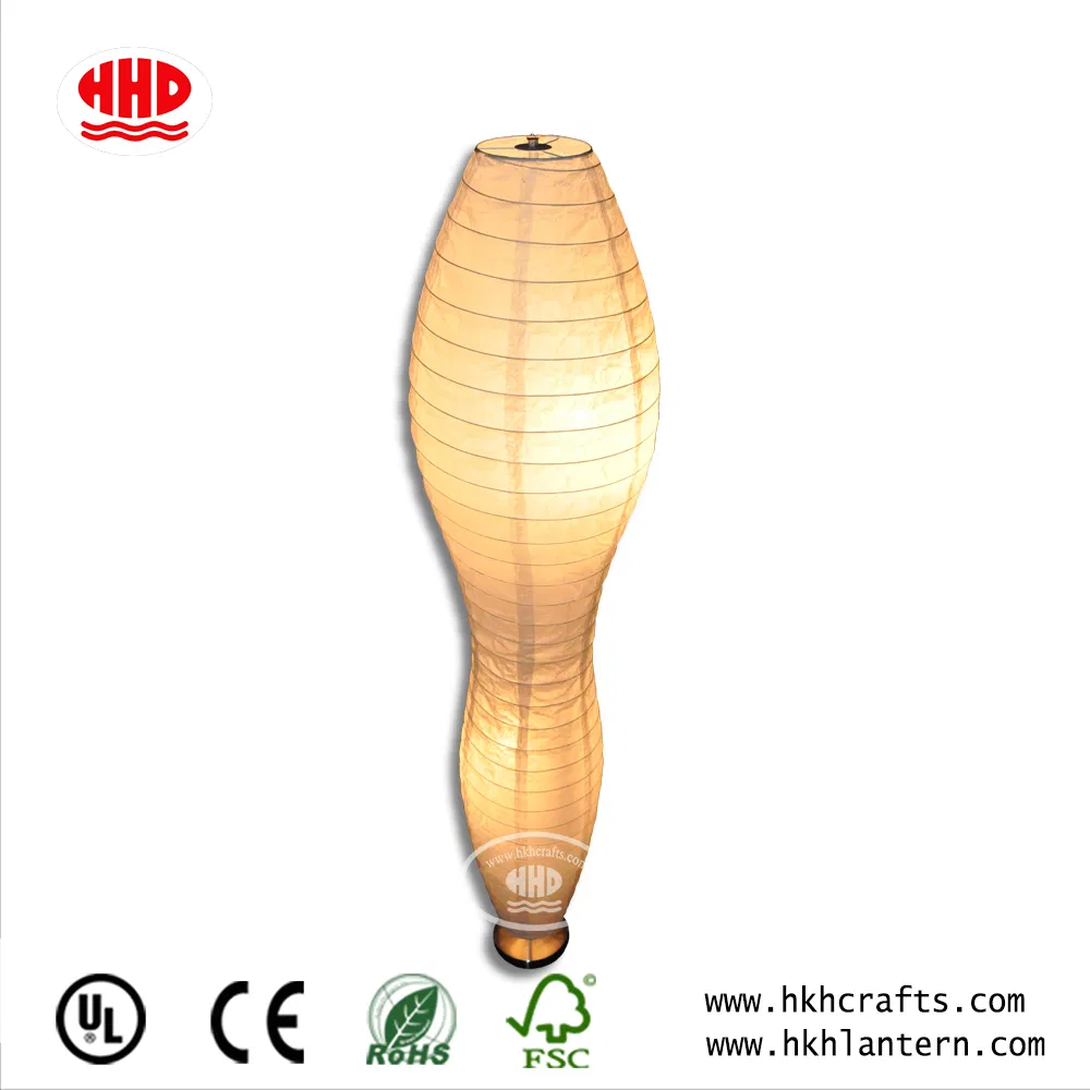 Hkh Wholesale Special Design Fancy Energy-Saving Bedroom Decorative White Paper Floor Lamp Lighting