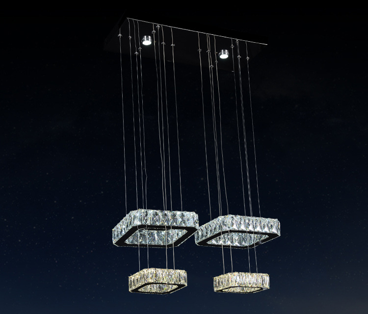 Crystal Modern LED Restaurant House Decorative Pendant Lights Aluminum Pendant Lighting