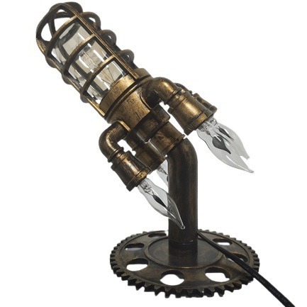Vintage Steampunk Rocket LED Lamp Robot light New Design with Adjustable Brightness and Warm White Color for Home Decor