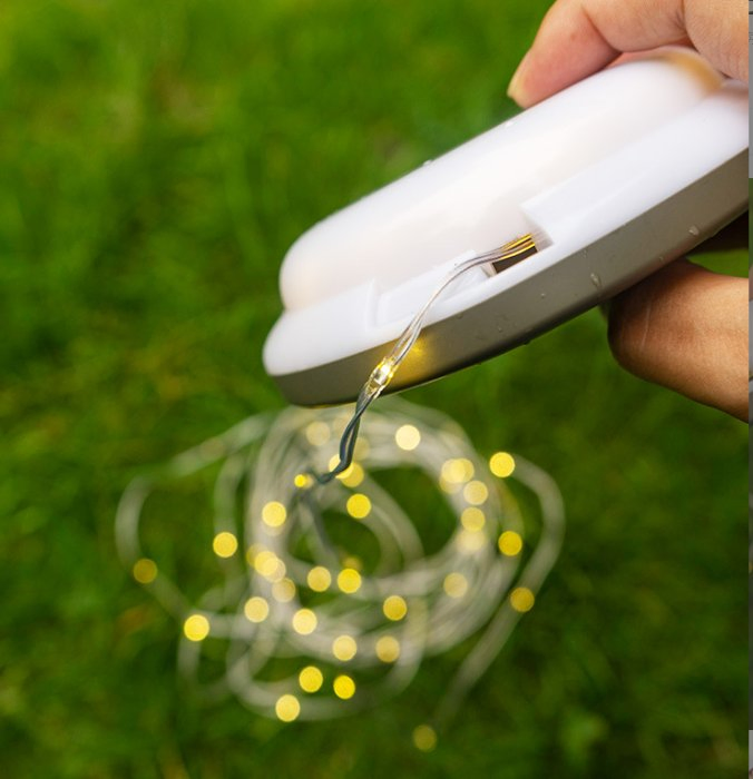 10m LED Strip Rechargeable Type C Outdoor Tape Camping Light with Hook 1500mAh Waterproof IP44 LED Camp Tent Decorative Ambient Light