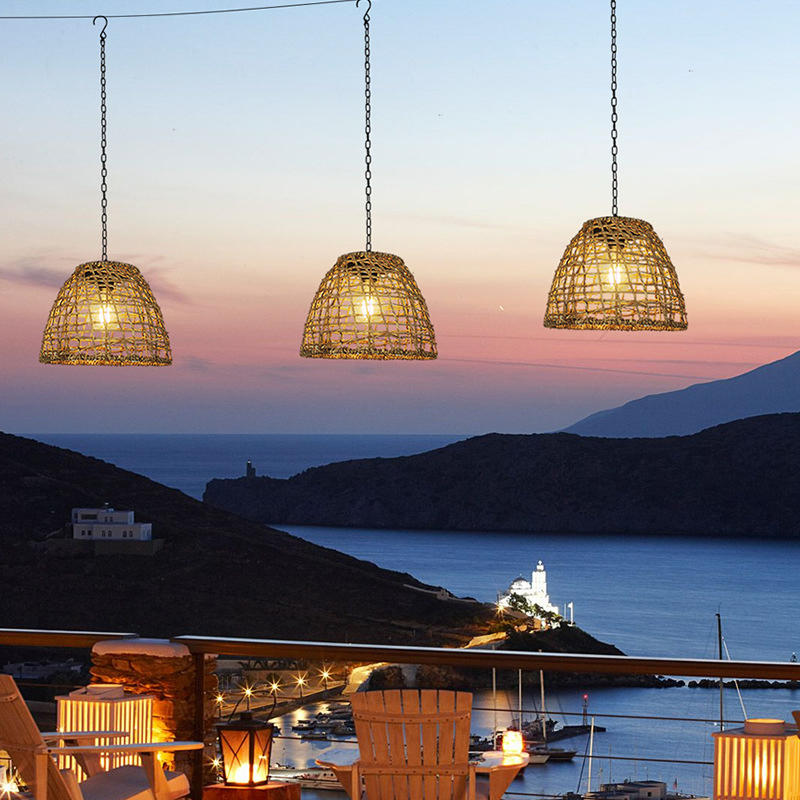 Outdoor Solar Landscape Lamp Bamboo Pendant Garden Light LED Waterproof Decorative Festival Lighting