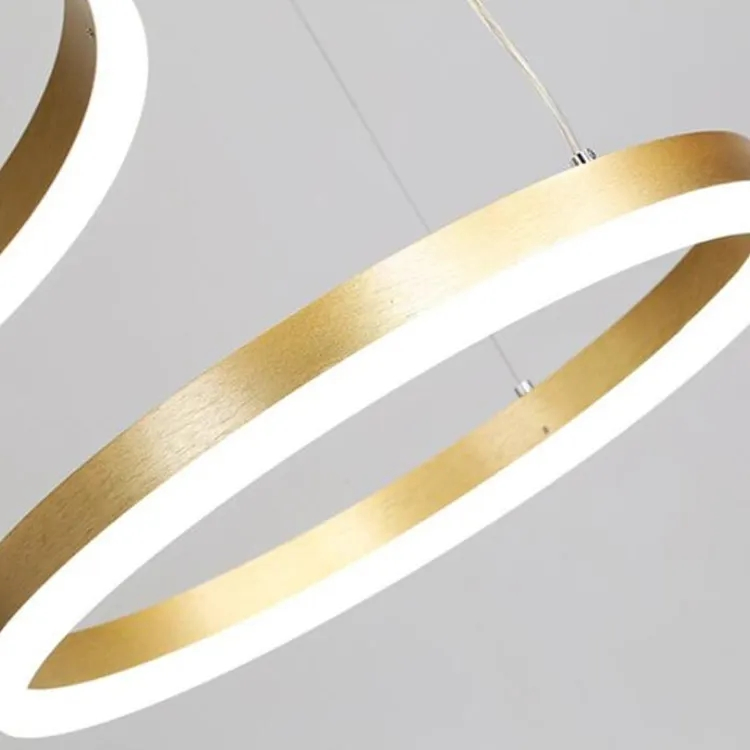 Modern Decorative Customized Hotel Restaurant Indoor Circle Rings LED Pendant Lighting