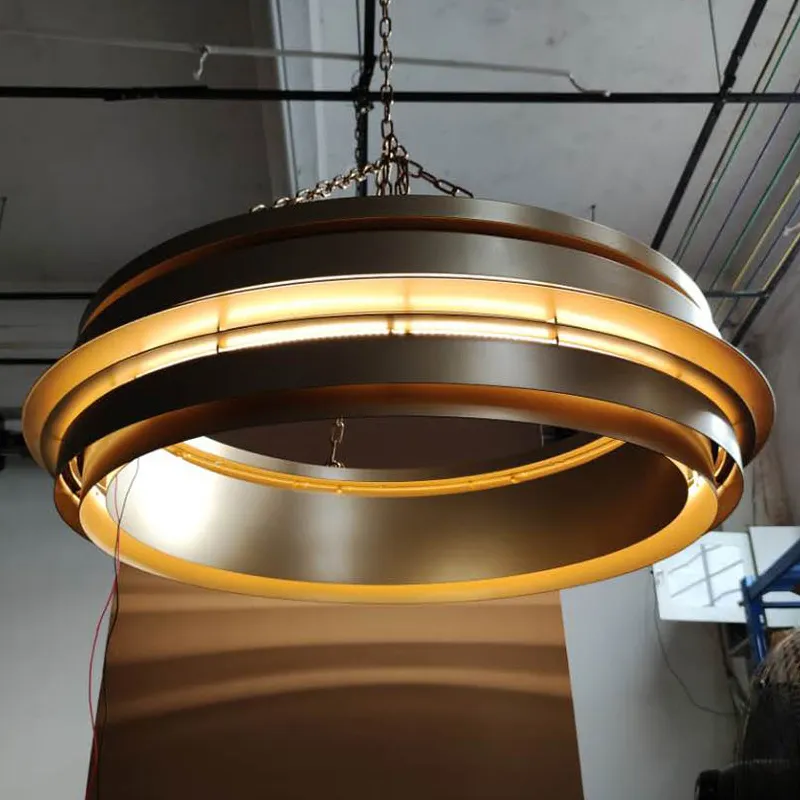 Custom High-End Household Stainless Steel Decorative Chandelier Hotel Project Indoor Lighting
