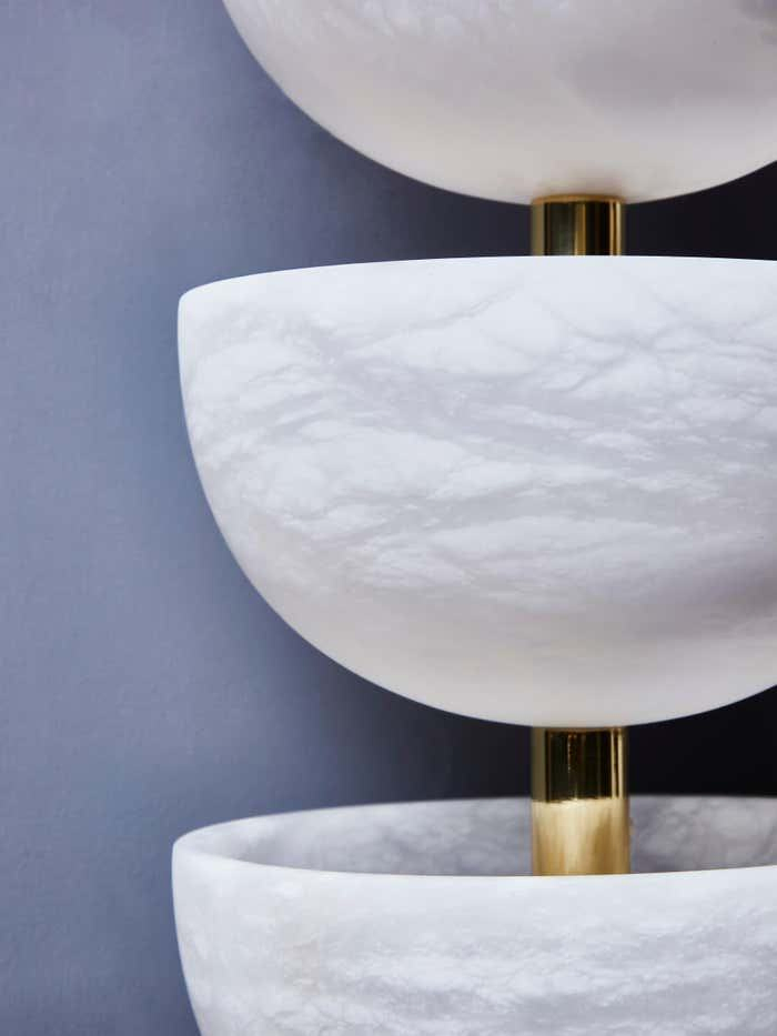 Modern Natural Alabaster Bowl-Shaped Wall Lamp Light Luxury Design Bedroom Living Room Dressing Table Decorative Lighting
