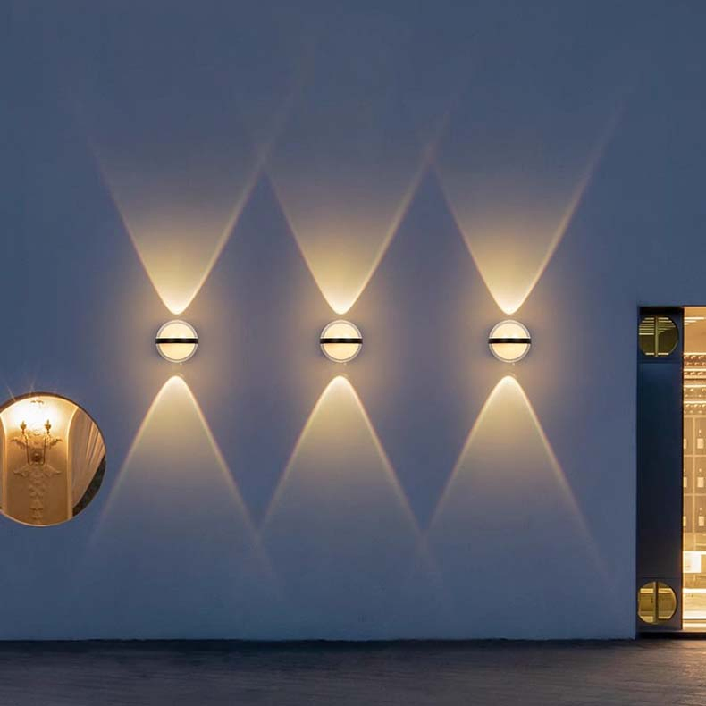 Round Outer Transparent Acrylic Outdoor LED Wall Lamp Decorative Wall Lamp Bedroom LED Wall Lamp Waterproof Lighting