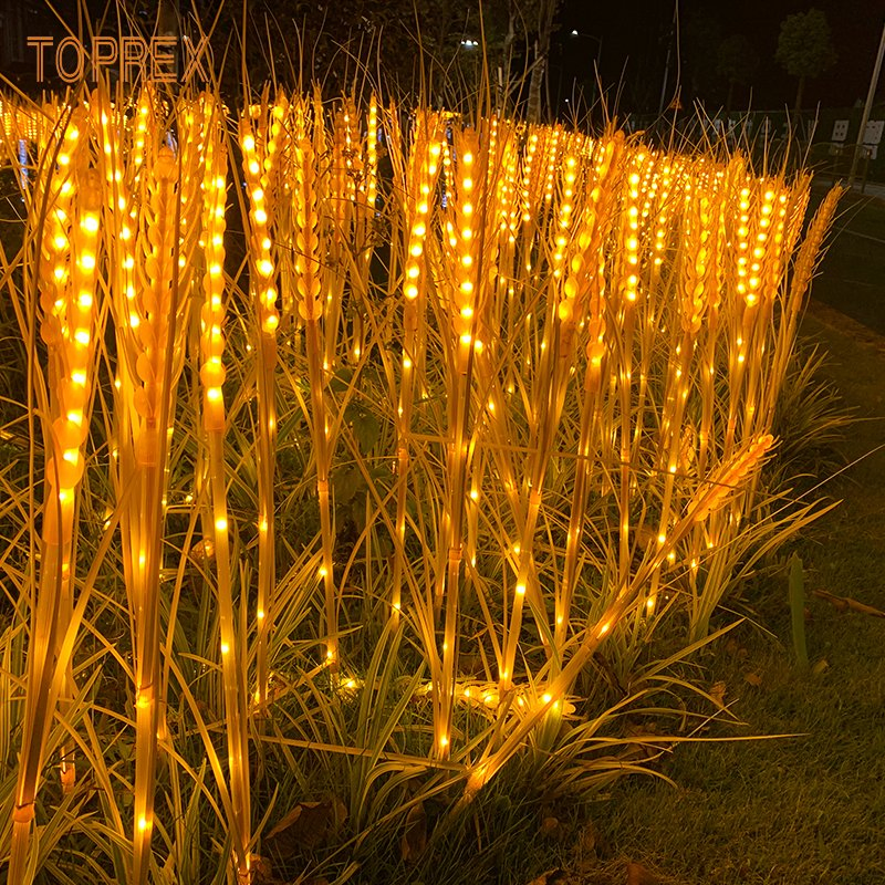 Toprex PVC Soft Wheat Decorative Flowers Wheat Flower Smart Garden Plant Light with Custom Support