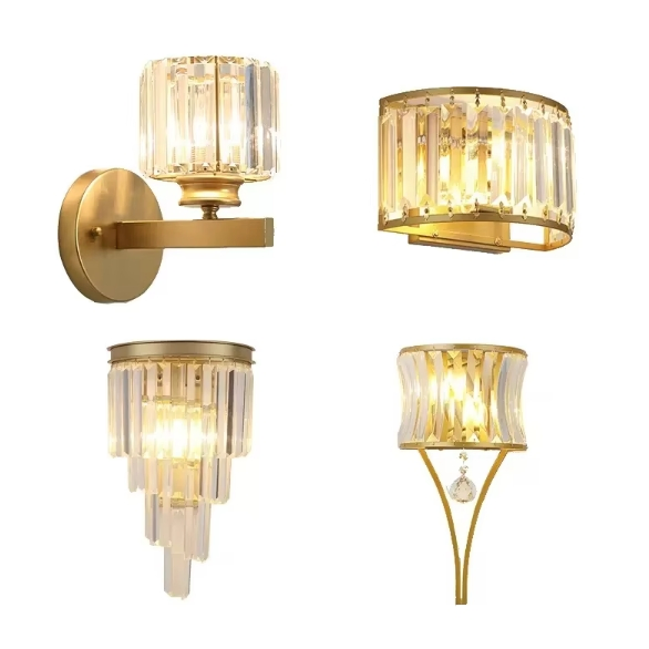 Modern Simple Design Customize Home Decor Indoor Decorative Style LED Crystal Wall Lamp Lighting