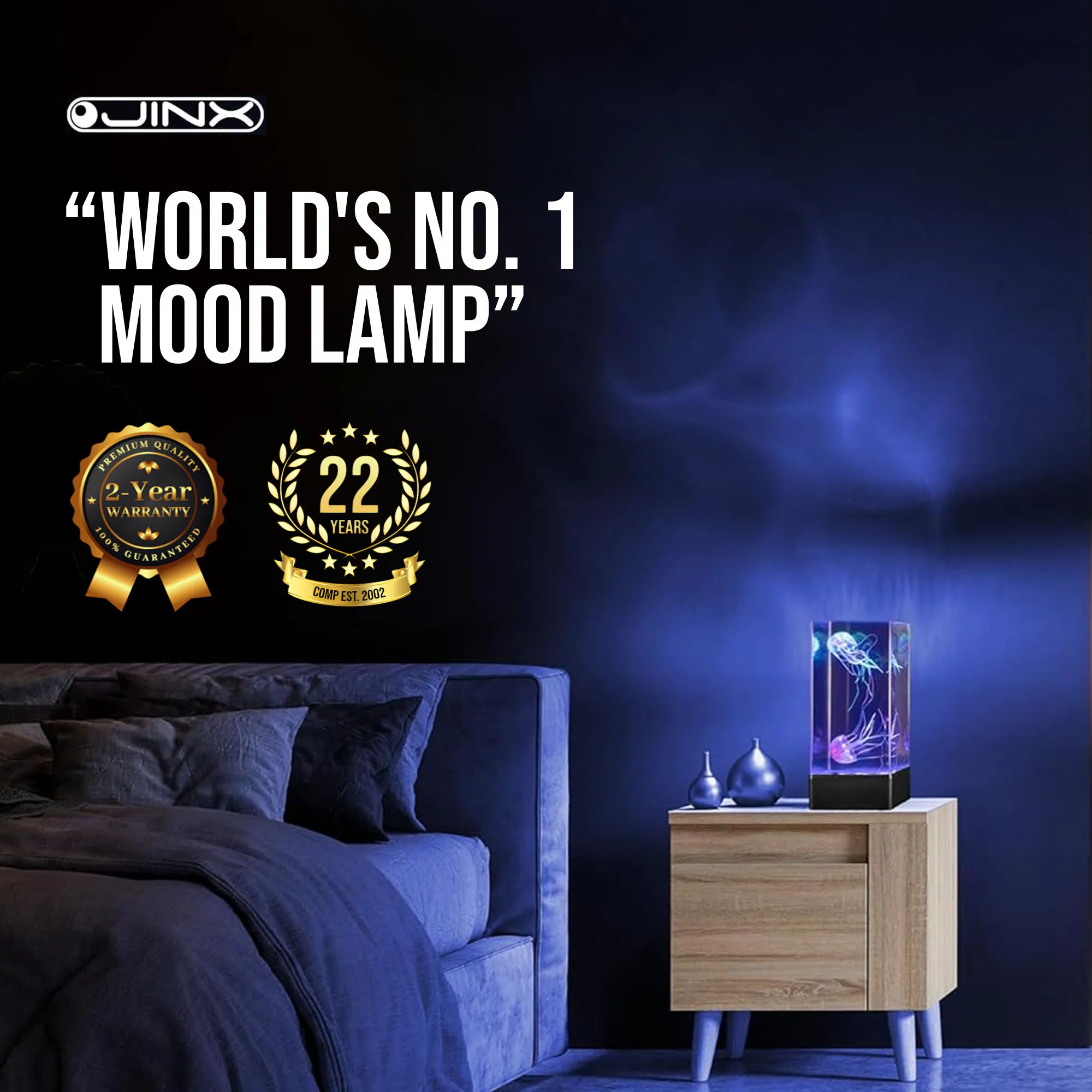 New Unique Jellyfish LED Mood Lamp Decorative Ambient Desktop Living Bedroom Mood Lights