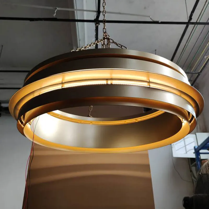 Custom High-End Household Stainless Steel Decorative Chandelier Hotel Project Indoor Lighting