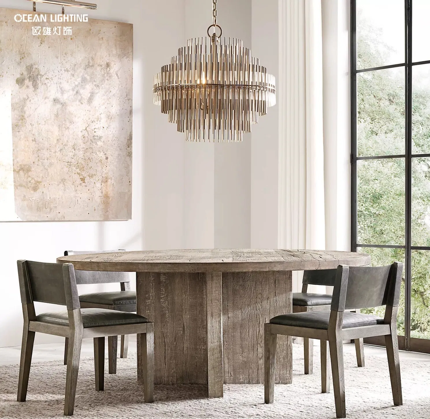 2025 New Arrival Pendant Light Aluminum Linear Modern Home Decorative Chandelier Lighting