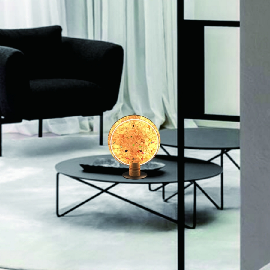 Hisoon New Design Home Decorative Lighting Cork Wood Material for Bedroom Livingroom