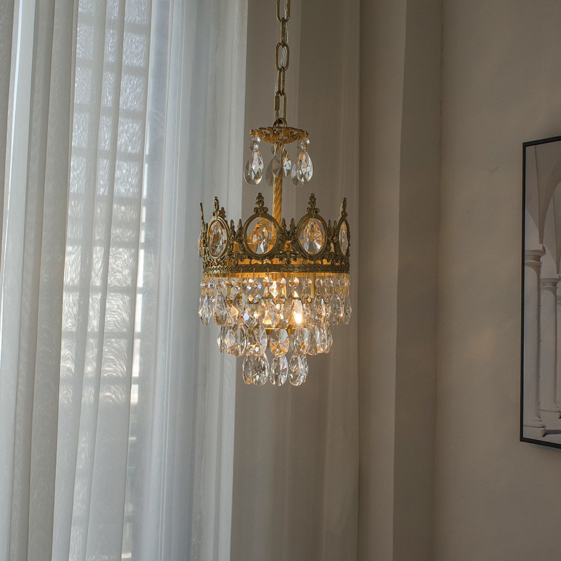 Modern Indoor Dinner Table Center Decorative Light Crystal Chandelier Villa Hotel Restaurant House Use Chandelier Lighting