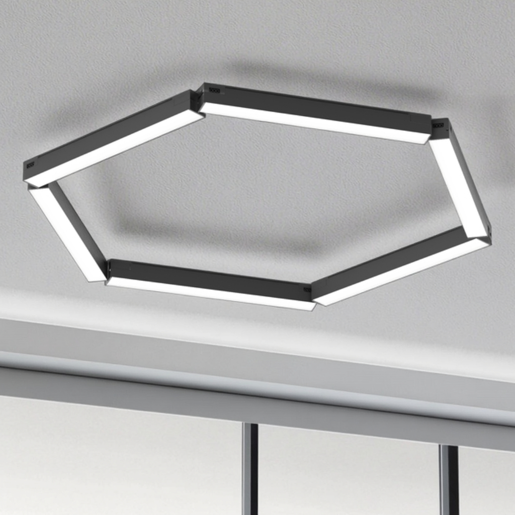 Customized Anti-Glare Commercial Lighting Decorative Supermarket Office Suspended Aluminum Pendant Led Linkable Linear Lights