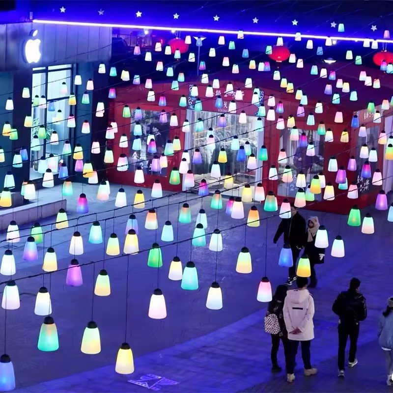 Magic Hanging Festival Decoration Light Outdoor Waterproof RGB Color Changing Ambient Decorative