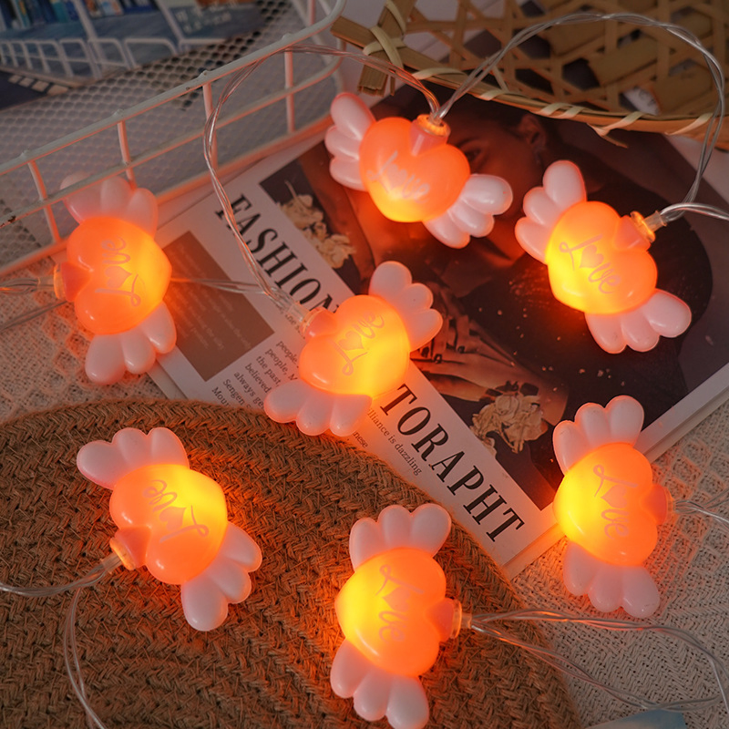 Unique Features LED Lovely Heart Shape Decorative Ambient String Light for Girl
