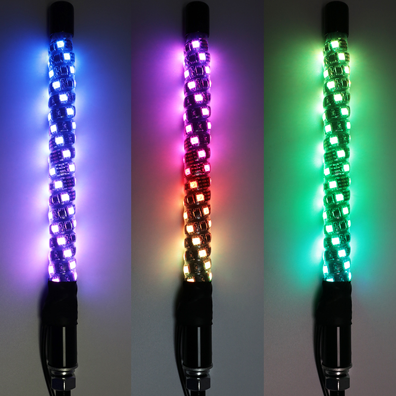 Atmosphere Decorative Music APP Control Car Interior LED Whips Light Decoration Auto Neon Strip Lamp RGB Ambient Light