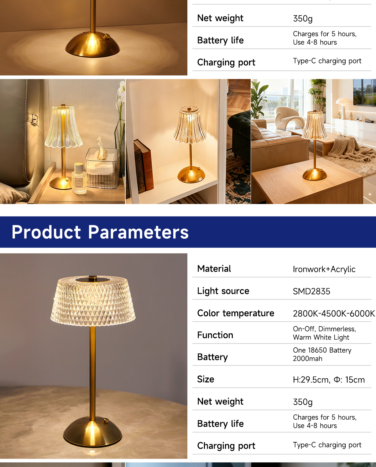 Cordless Luxury LED Table Lamp