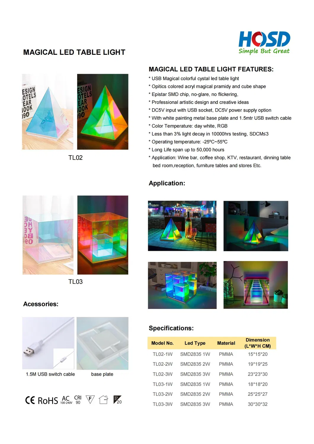 Decorative Pyramid Smart Lamp