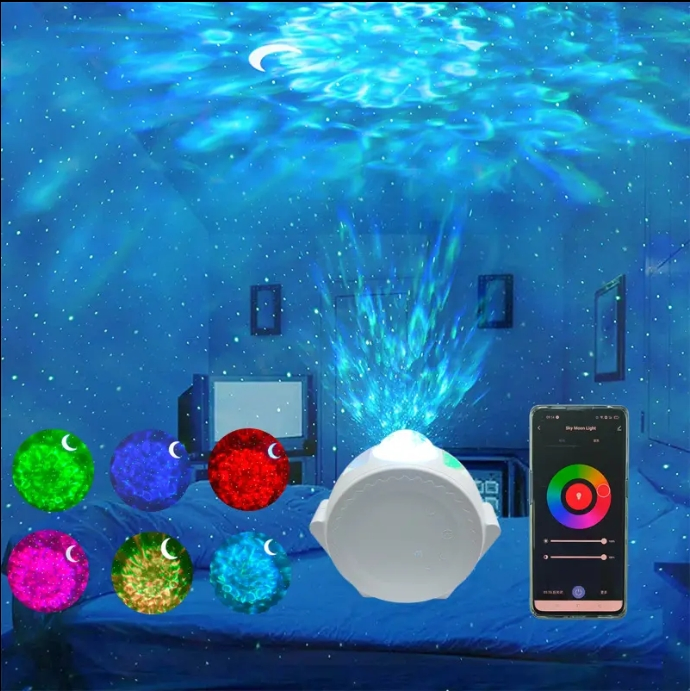 USB Moon Star Light Projector LED Night Light Touch Table Lamp Laser Ambient Projection Wireless Decorative Indoor Room Light
