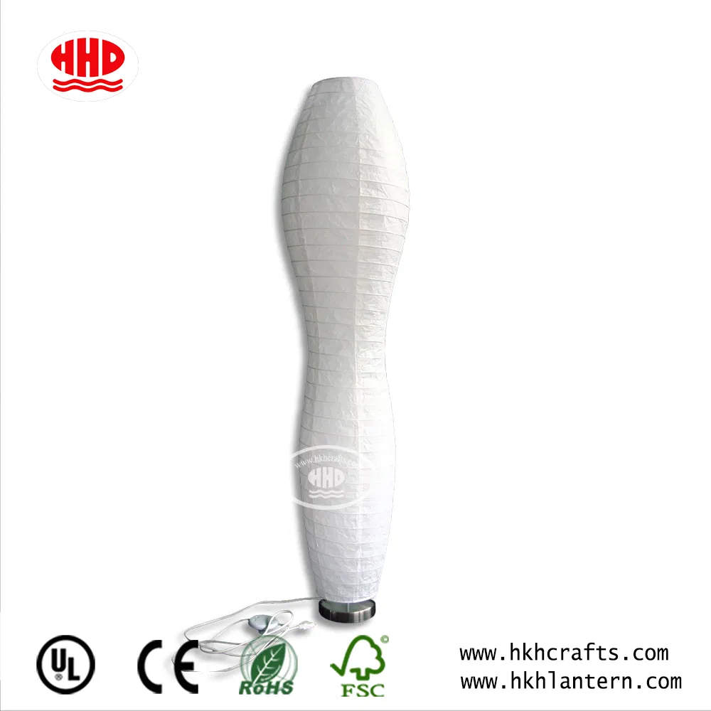 Hkh Wholesale Special Design Fancy Energy-Saving Bedroom Decorative White Paper Floor Lamp Lighting