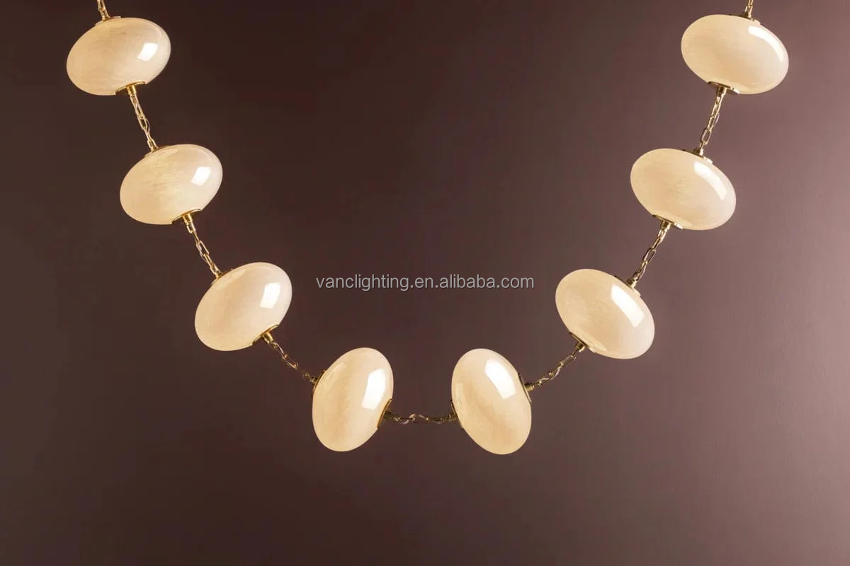 Vintage Factory Crafted Made of Glass Steel Pendant Light Adjustable Drop Length for Living Room Brass Chandelier
