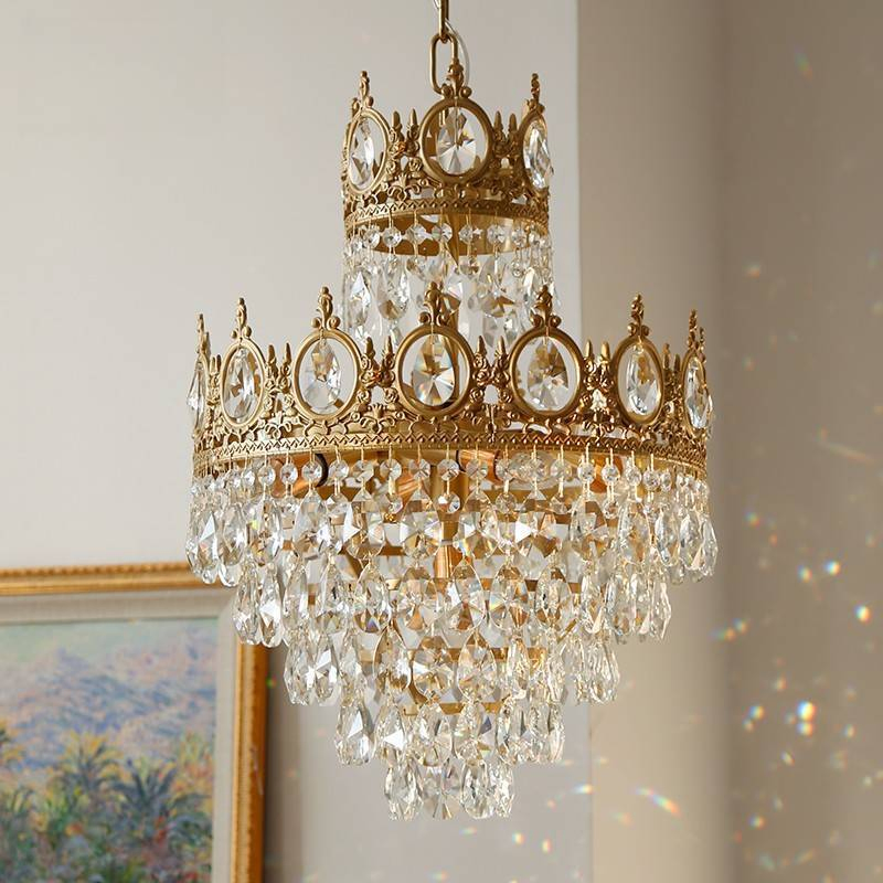 Modern Indoor Dinner Table Center Decorative Light Crystal Chandelier Villa Hotel Restaurant House Use Chandelier Lighting