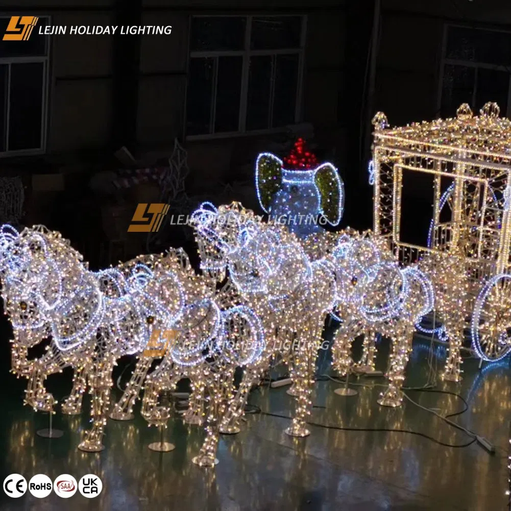 Outdoor Waterproof Holiday Shopping Mall Decorative Lighting Carriage