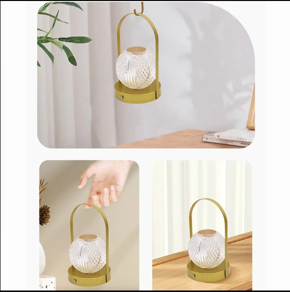 Lighting Luxury European Crystal Bedroom Bedside Table Lamp Nordic Warm Simple Creative Hotel Decorative Bedside Lamp