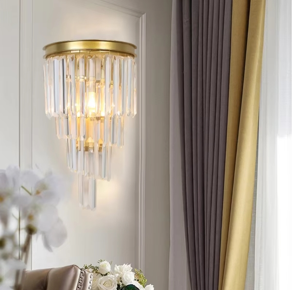 Modern Simple Design Customize Home Decor Indoor Decorative Style LED Crystal Wall Lamp Lighting
