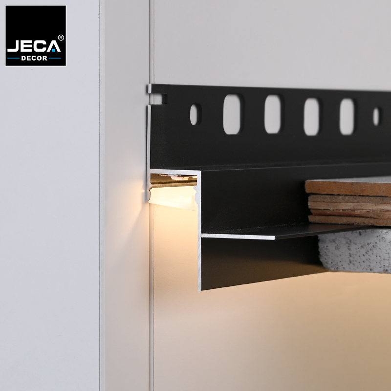 JECA Perforated 6063-T5 Aluminum LED Ceiling Profile New LED Light Coving Trim Easy Install Ceiling Decoration