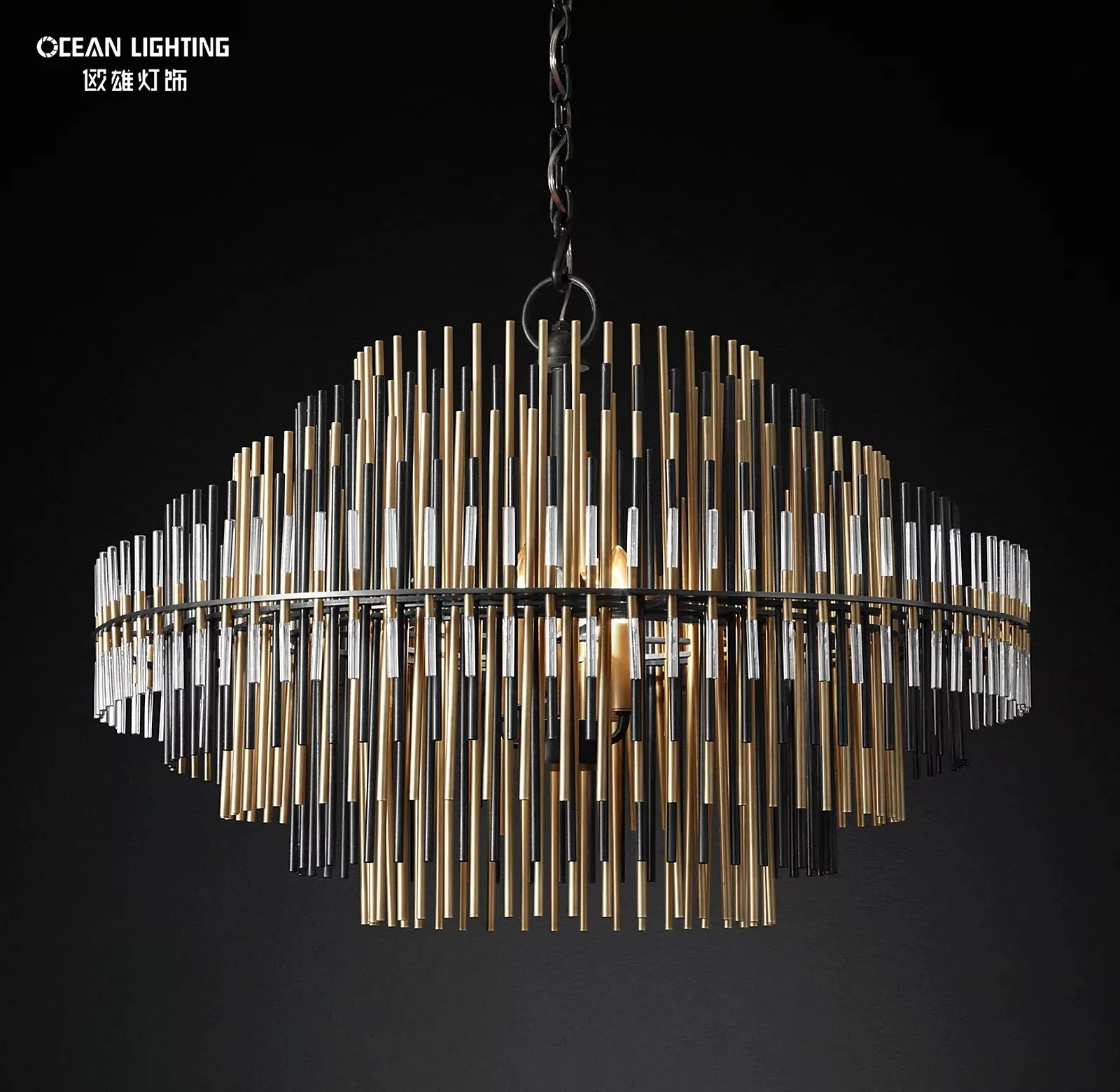 2025 New Arrival Pendant Light Aluminum Linear Modern Home Decorative Chandelier Lighting