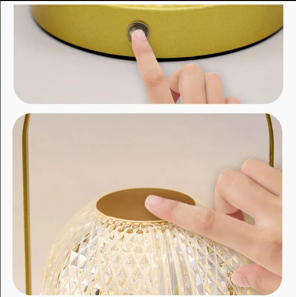 Lighting Luxury European Crystal Bedroom Bedside Table Lamp Nordic Warm Simple Creative Hotel Decorative Bedside Lamp