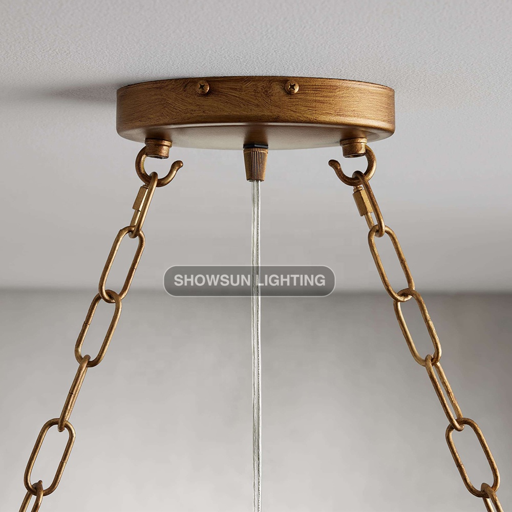 52" Industrial Vintage Iron Pendant Light E12 Base Oval Chandelier for Kitchen Island Hanging Lighting