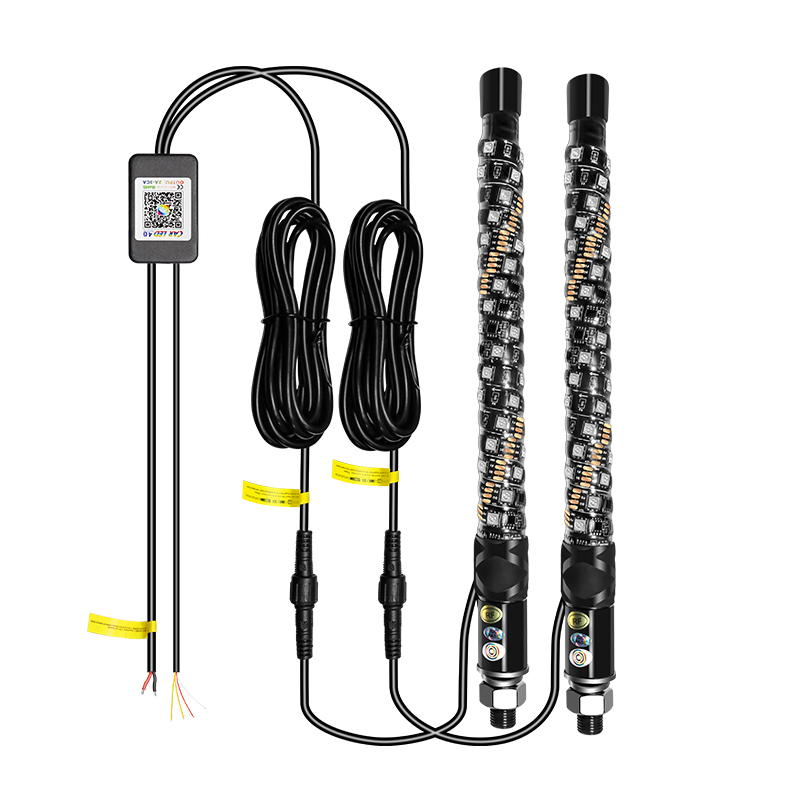 Atmosphere Decorative Music APP Control Car Interior LED Whips Light Decoration Auto Neon Strip Lamp RGB Ambient Light