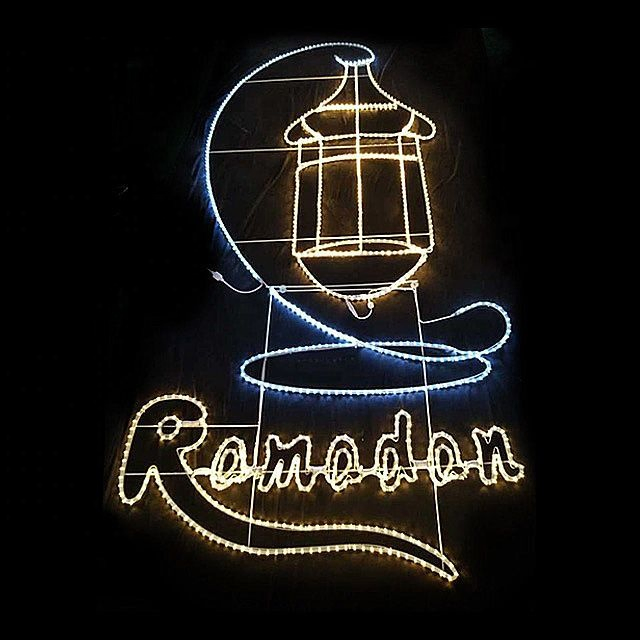 Factory Price LED Ramadan Decoration Star Motif Light Outdoor Eid Decorative Lighting
