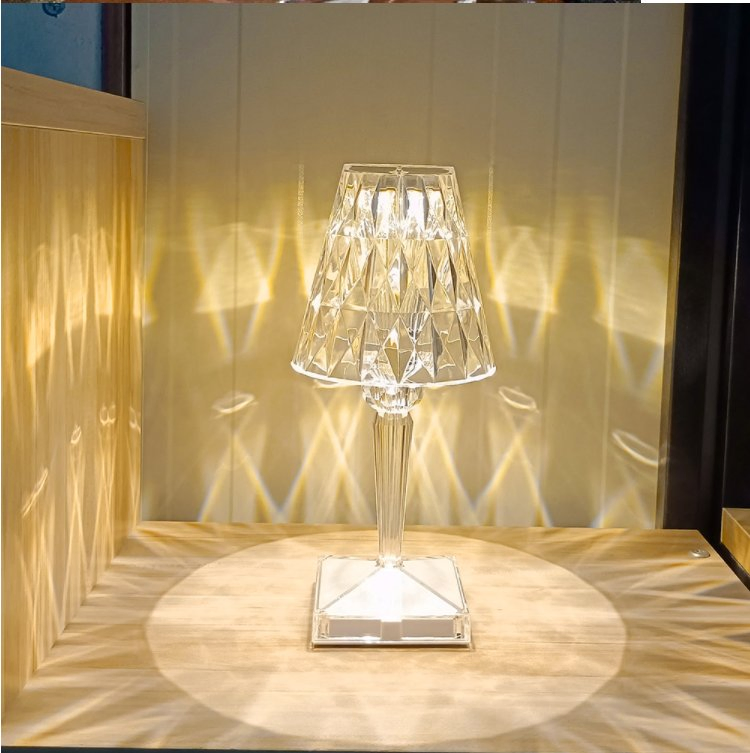 Wholesale Nordic Modern Design Luxury Hotel Bed Side Office Bedroom Acrylic LED Rechargeable LED USB Light Battery Table Lamps Home Decor Decorative Lighting