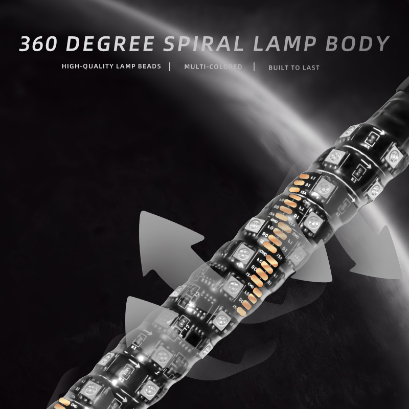Atmosphere Decorative Music APP Control Car Interior LED Whips Light Decoration Auto Neon Strip Lamp RGB Ambient Light