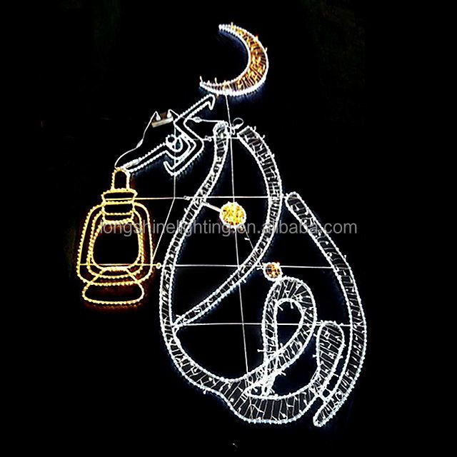 Factory Price LED Ramadan Decoration Star Motif Light Outdoor Eid Decorative Lighting