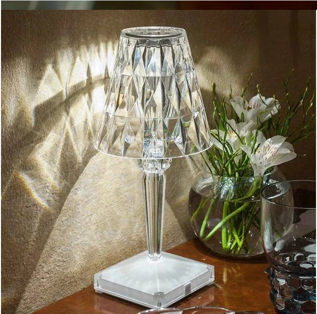 Wholesale Nordic Modern Design Luxury Hotel Bed Side Office Bedroom Acrylic LED Rechargeable LED USB Light Battery Table Lamps Home Decor Decorative Lighting