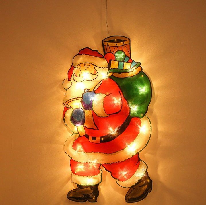 LED Santa Claus String Light Christmas Tree String Lights Home Party Christmas Holiday Ambient Decorative Light
