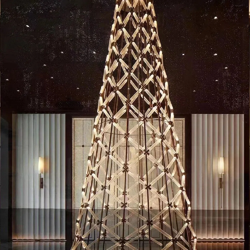 DIY Floor Lamp or Chandelier Custom Hotel Lighting Luxury Large Hotel Lobby Chandelier Decorative Lighting Factory 2025