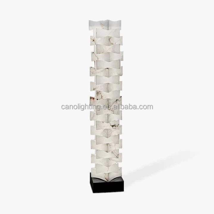 Nordic American Style Alabaster Floor Lamp Suitable for Bedroom Bedside Table Desk Passage Outdoor Decorative Lighting