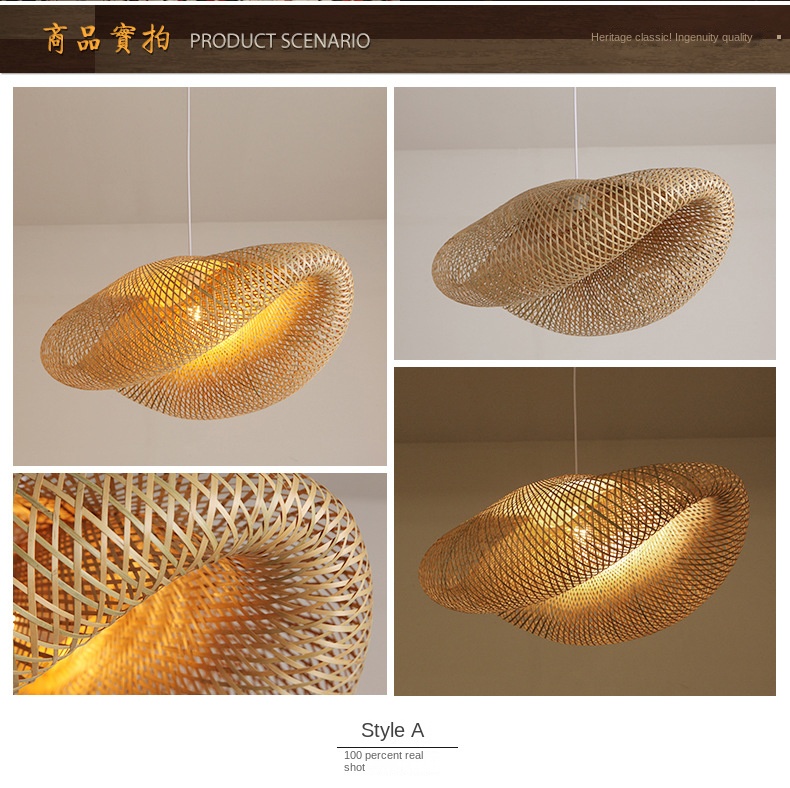 Elegant Bamboo Chandelier
