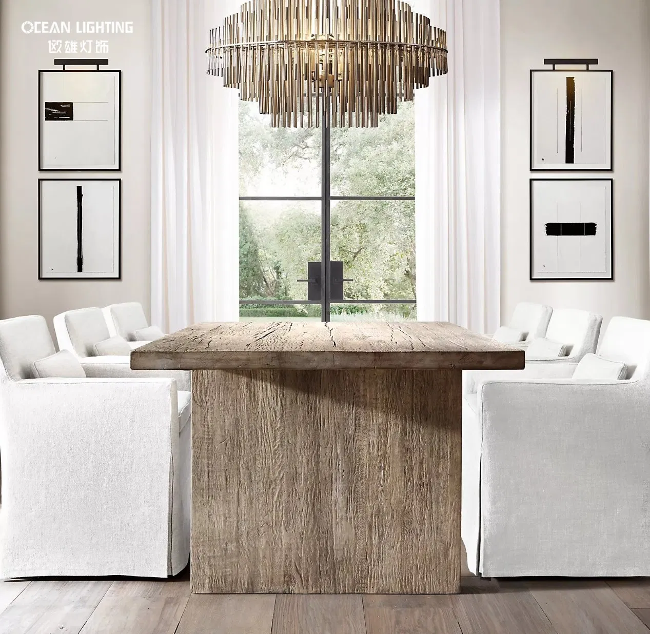 2025 New Arrival Pendant Light Aluminum Linear Modern Home Decorative Chandelier Lighting