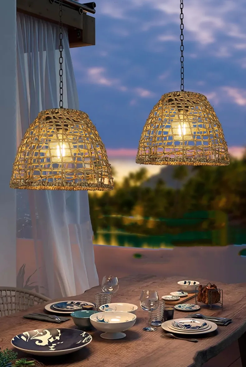 Bamboo Pendant Garden Light
