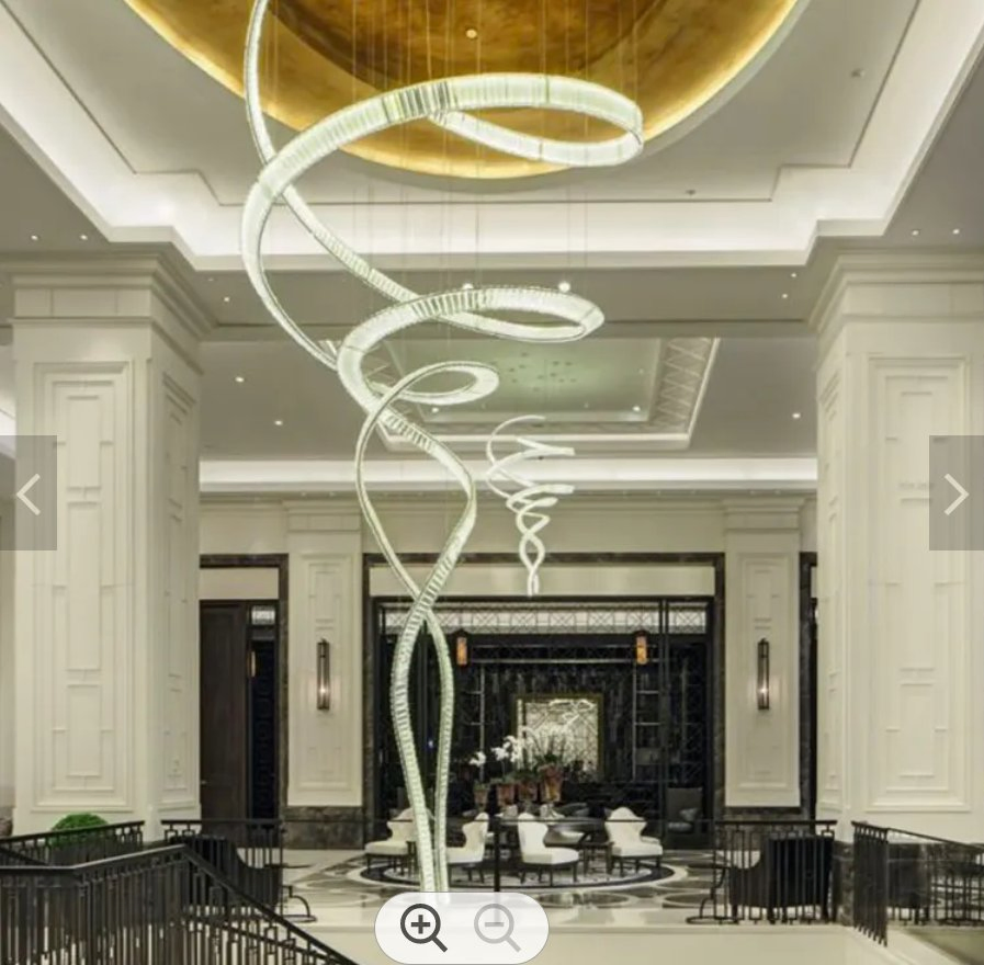 Decorative Indoor Gold Hotel Dining Room Banquet Hall Large Modern LED Chandeliers Lamp Light Lighting Jt